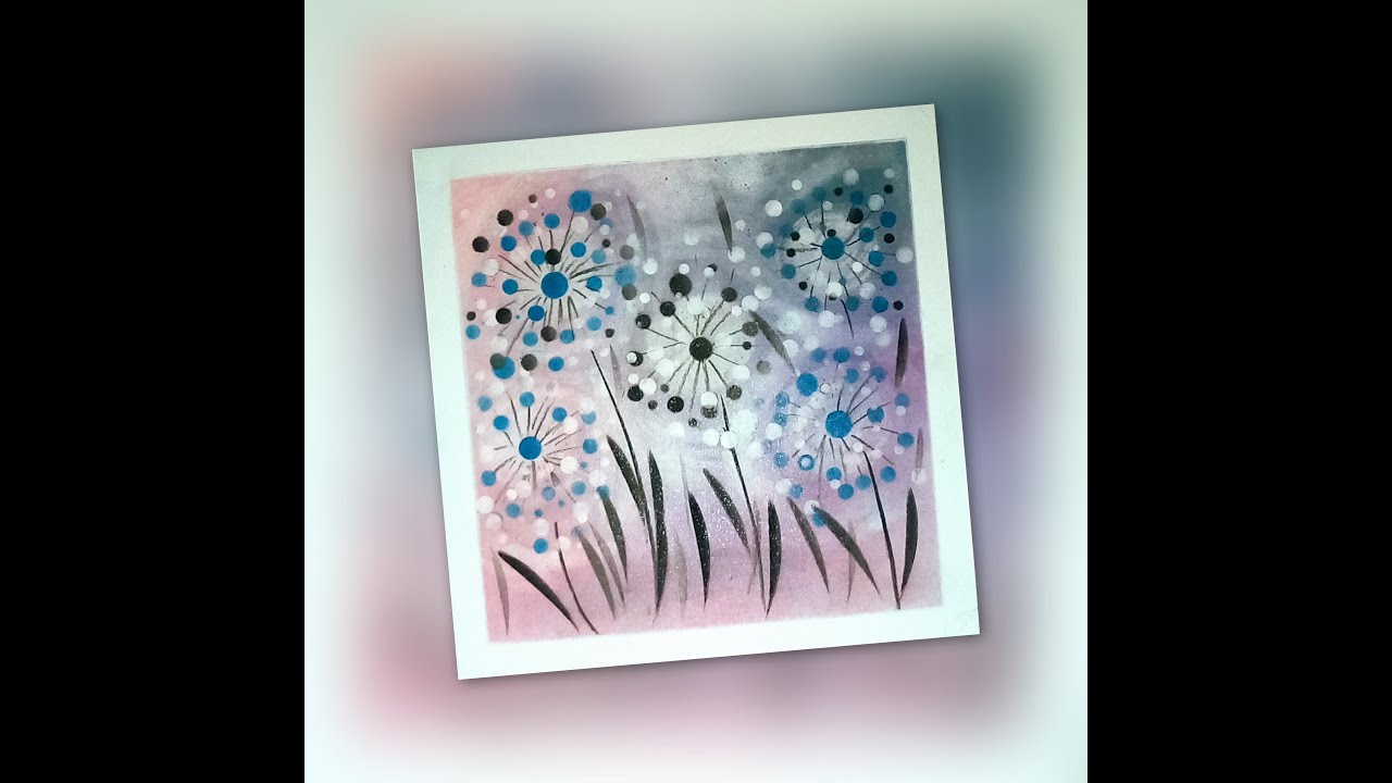 Romantic dandelion ｜Pastel Nagomi Art #和谐粉彩 #和谐粉彩教学 #nagomiart #パステル和アート #パステル画 #easydrawing