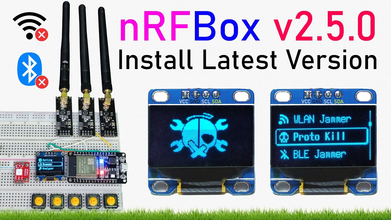 How to Make an nRFBox for WiFi & Bluetooth with ESP32, 3 NRF24, OLED, WS2812 | Latest Version v2.5.0