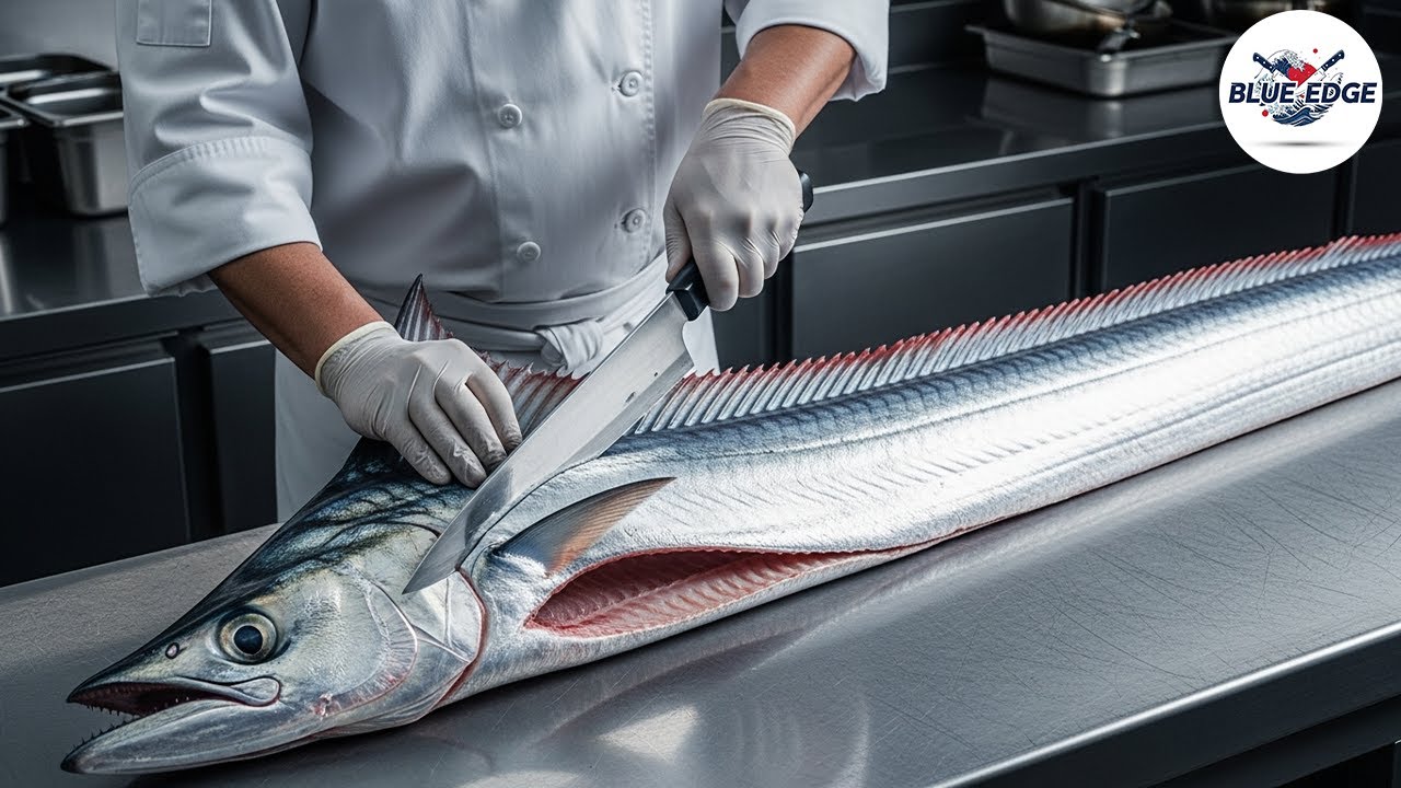 Giant Oarfish Cutting – Incredible Knife Skills by Street Food Masters | You’ve Never Seen