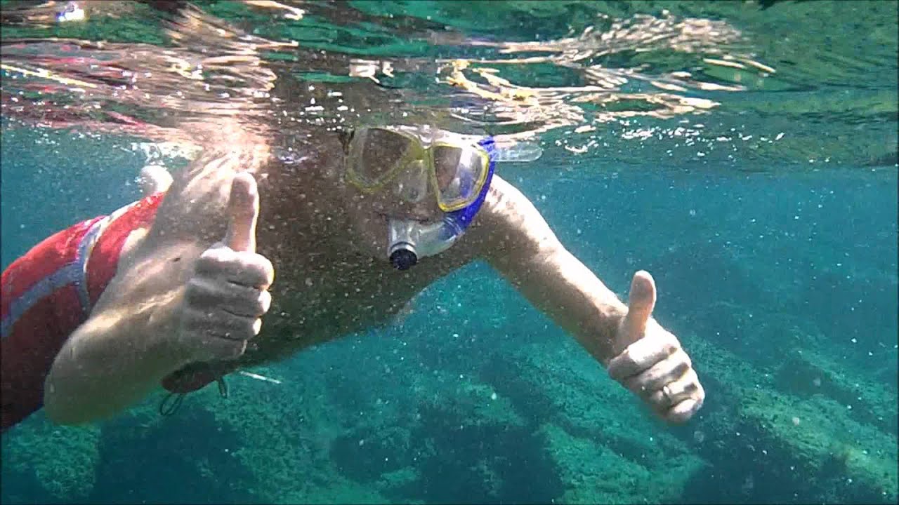 Snorkelling at the Baths of Aphrodite near Latsi, Cyprus