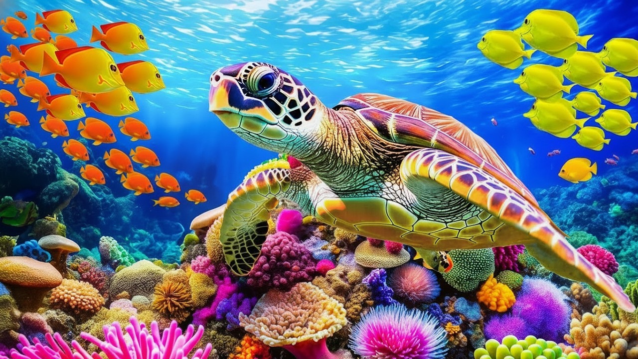 4K Coral Reef Aquarium 🐠 Exotic Tropical Fish & Stunning Ocean Relaxation for Stress Relief