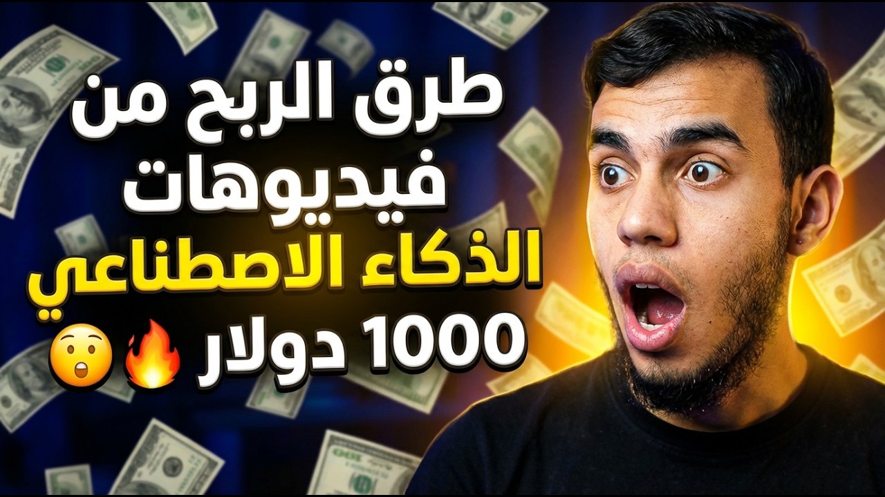طريقة الربح من فيديوهات الذكاء الاصطناعي مدخول شهري 🔥😍