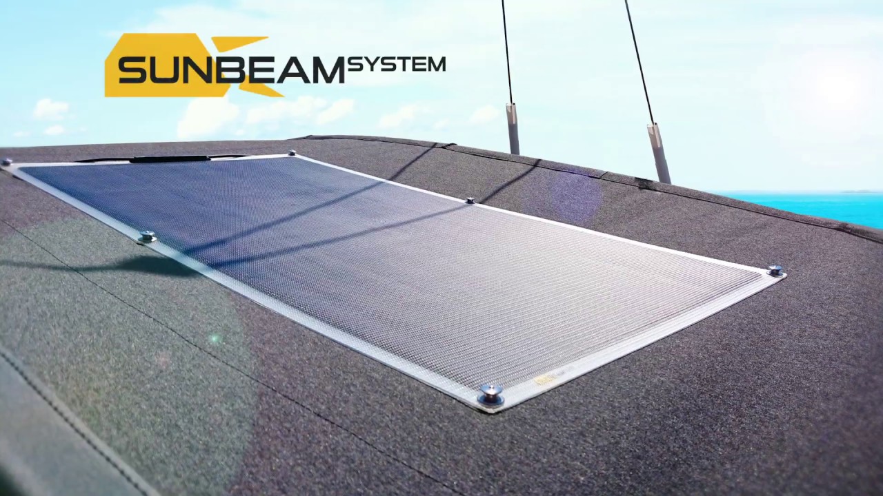 SUNBEAMsystem Carbon Quick Fix Solar panel for Canvas and Bimini video