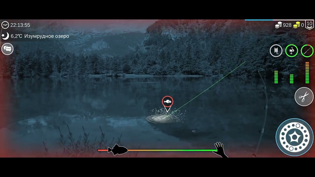Изумрудное озеро, тащу МОНСТРА 😨❗MY FISHING WORLD 