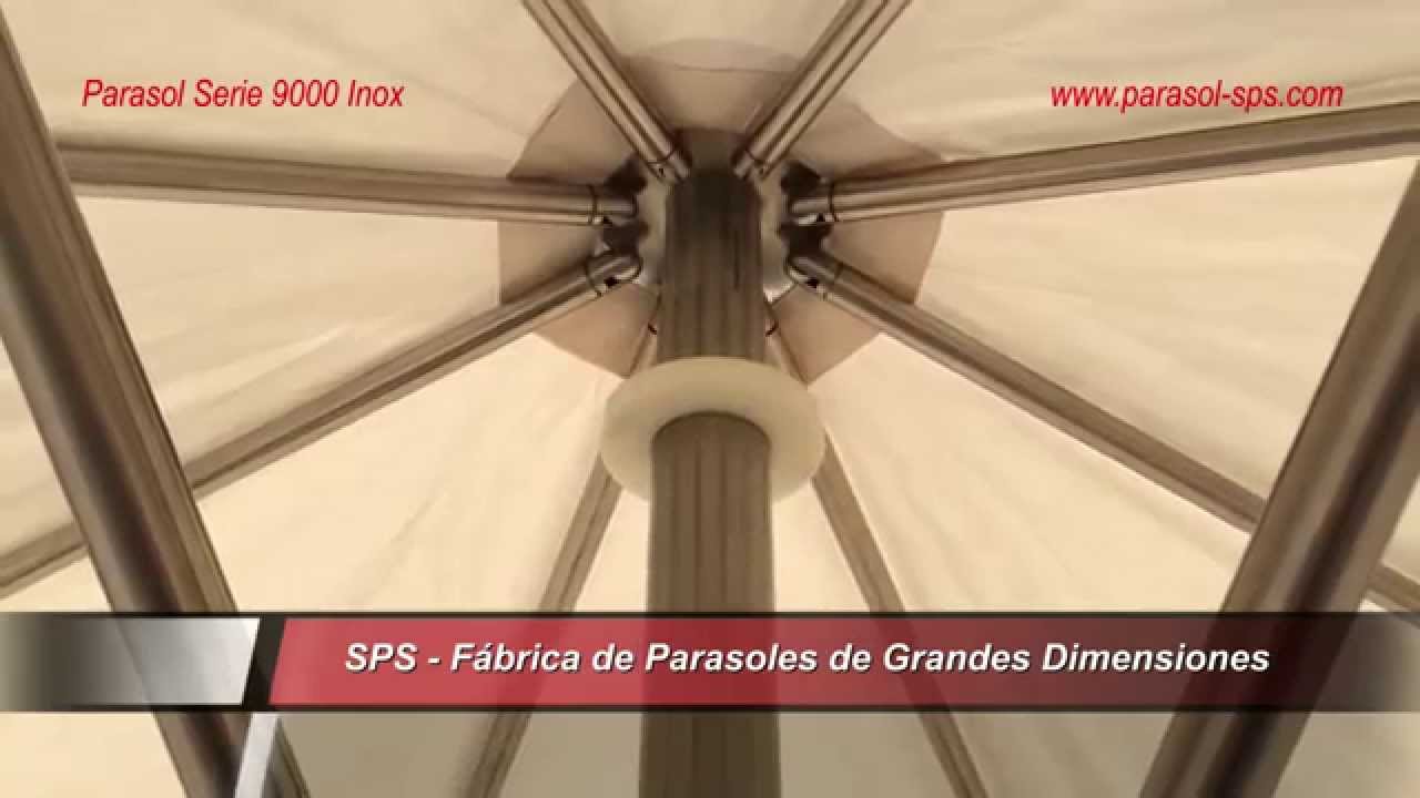 Parasol SPS Serie 9000 Inox, Parasol SPS Serie 9000 Inox, fabricado íntegramente en acero inoxidable