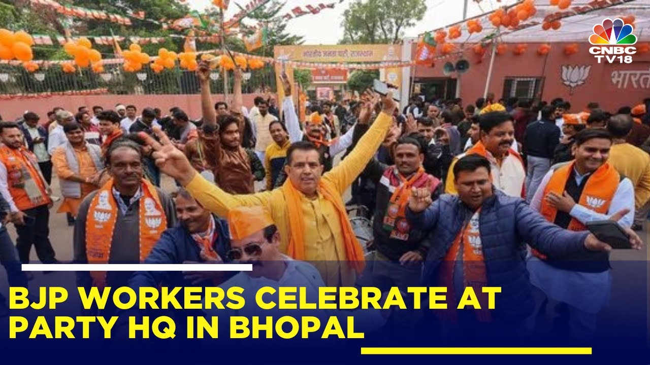 MP Assembly Election Results 2023: BJP Workers Celebrate At Party HQ In Bhopal | PM Modi | Polls