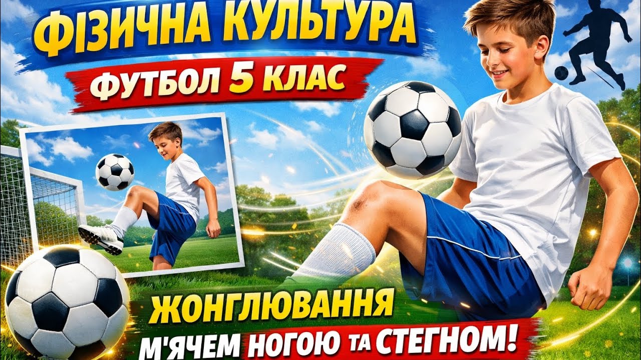  Футбол: Секрети жонглювання ногою та стегном | Дистанційний урок