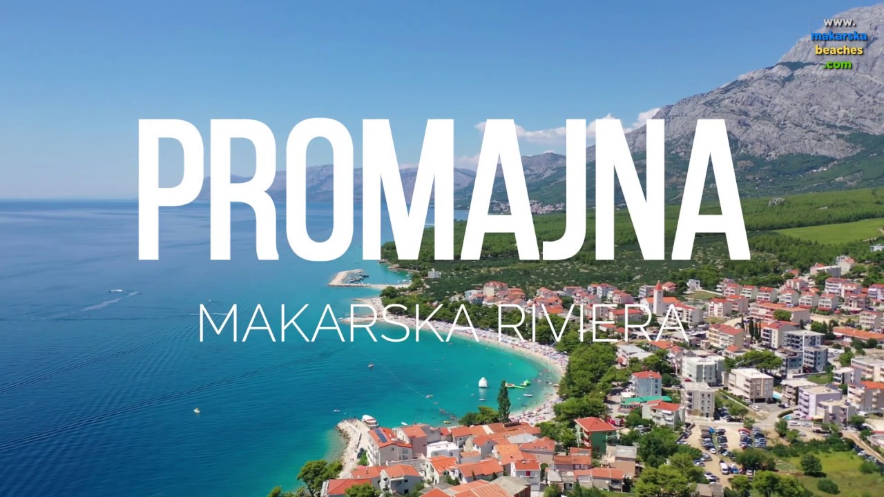 Promajna beaches from above, Makarska Riviera summer 2019 - Makarska Riviera Beaches in FULL HD