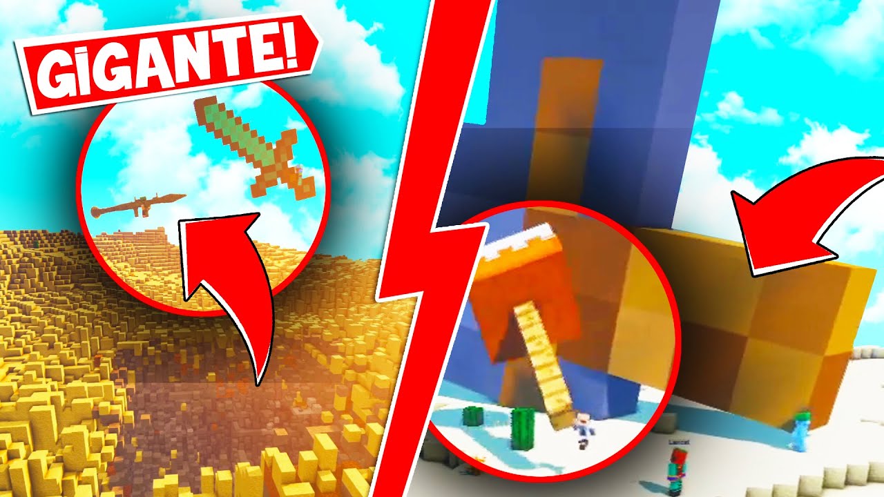 ESPADA GIGANTE vs PICO 1.000.000$ vs ARMADURA +999999 PROTECCIÓN *CRAFTEOS IMPOSIBLES en MINECRAFT*