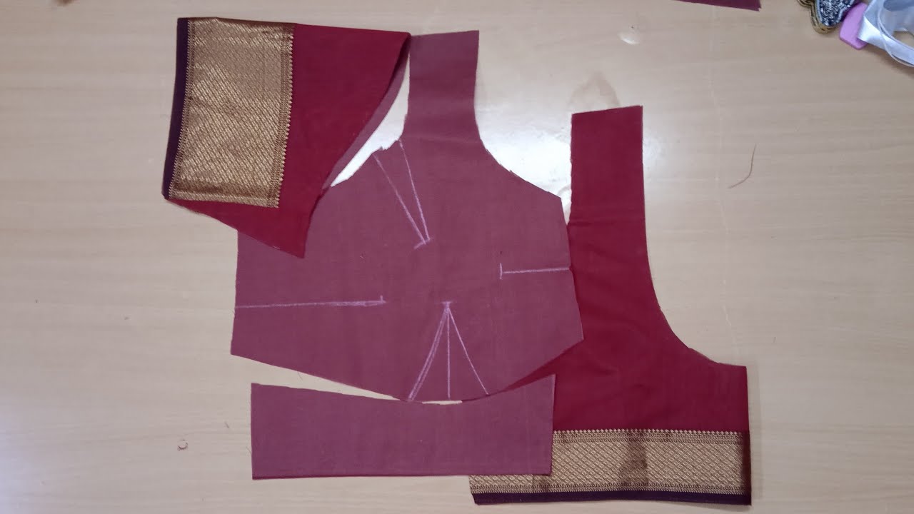 Four Dart front hook with thread pipin blouse stitching tutorial