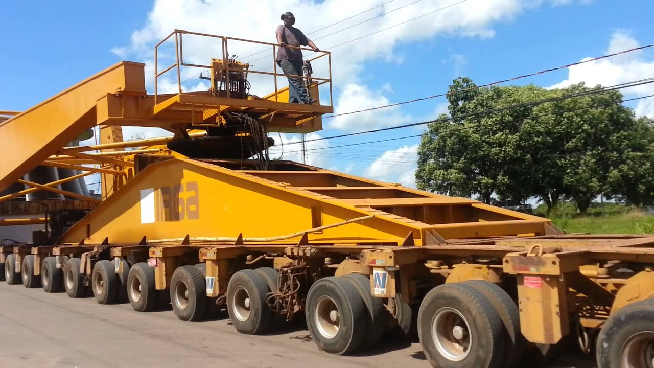 Transporte de peça da turbina para a usina de Paranaíta - Alta Floresta MT