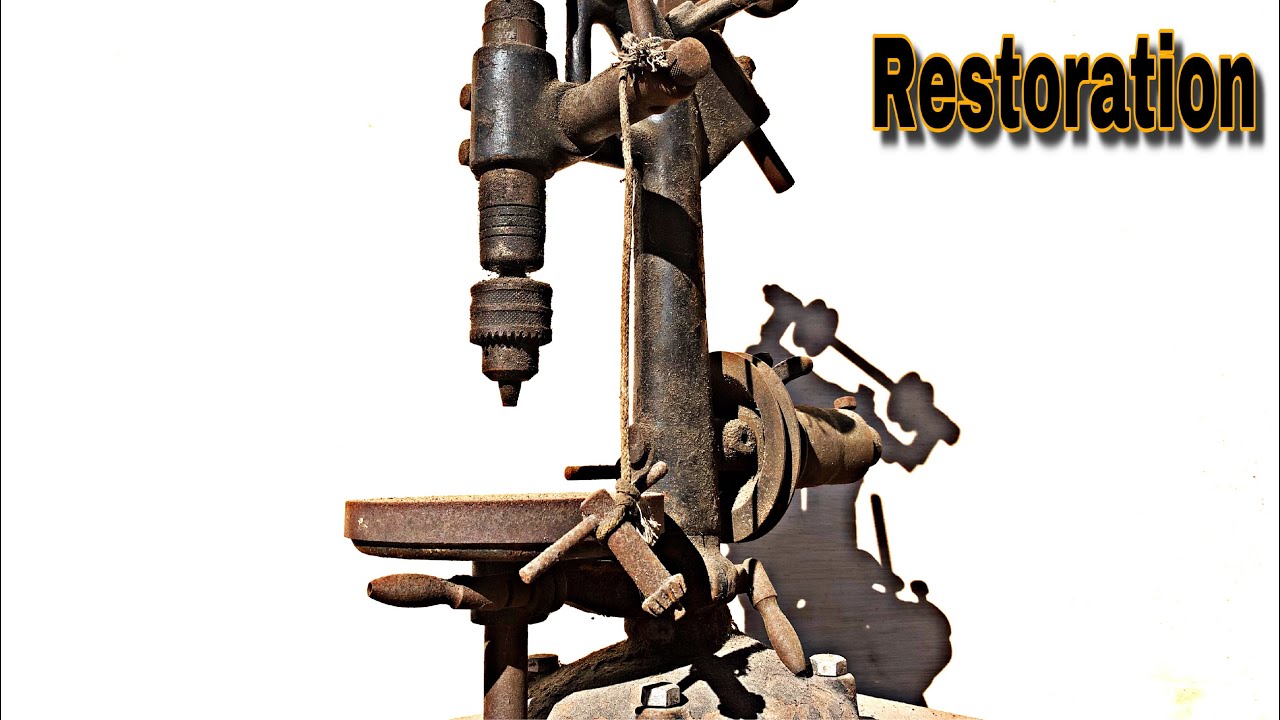 Vintage Rusty Drill Press Restoration