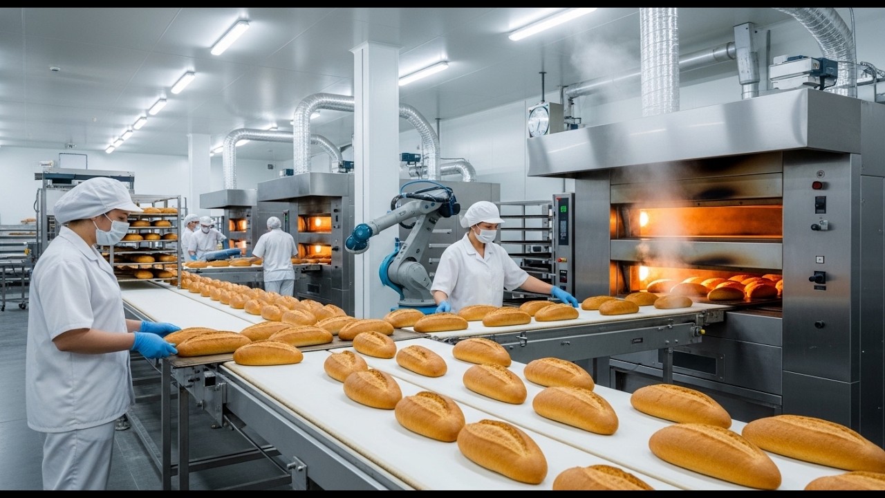 How Bread Is Made in a Modern Factory | AI-Powered Baking Process