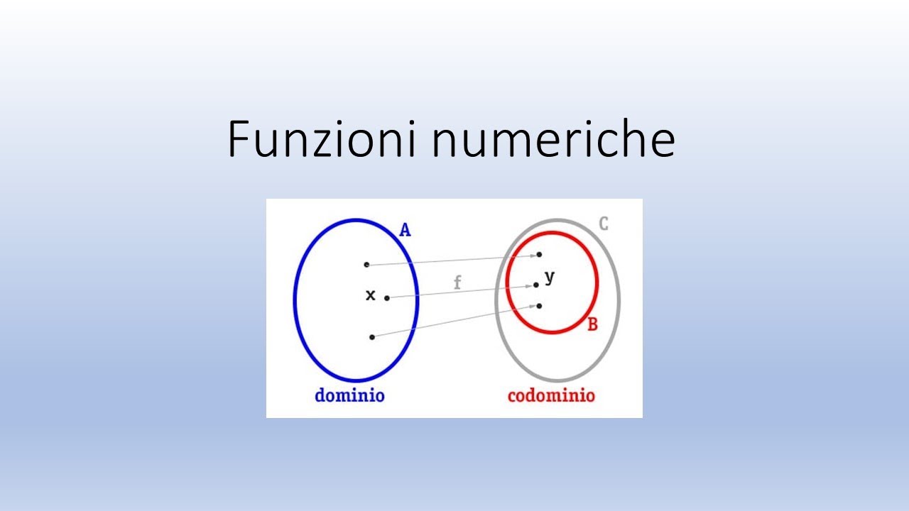 Funzioni numeriche - Funzione reale di variabile reale