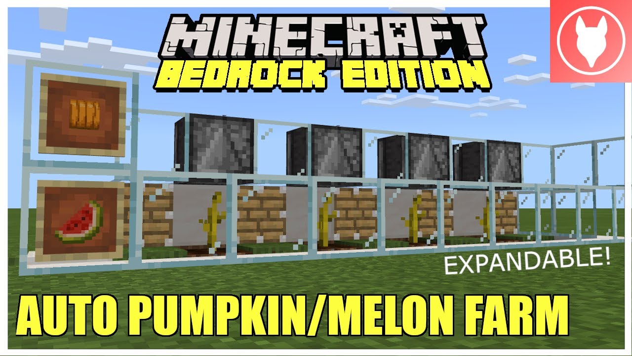 Minecraft Bedrock - 1.16 EASY AUTOMATIC PUMPKIN & MELON FARM (XBOX/PS4/MCPE/WINDOWS 10/SWITCH)