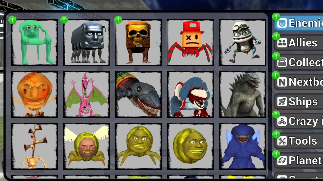 Sandbox in space updated new karkirkurkarkar reng reng reng bus ireng skull 😱 chasing nextbots 🔥