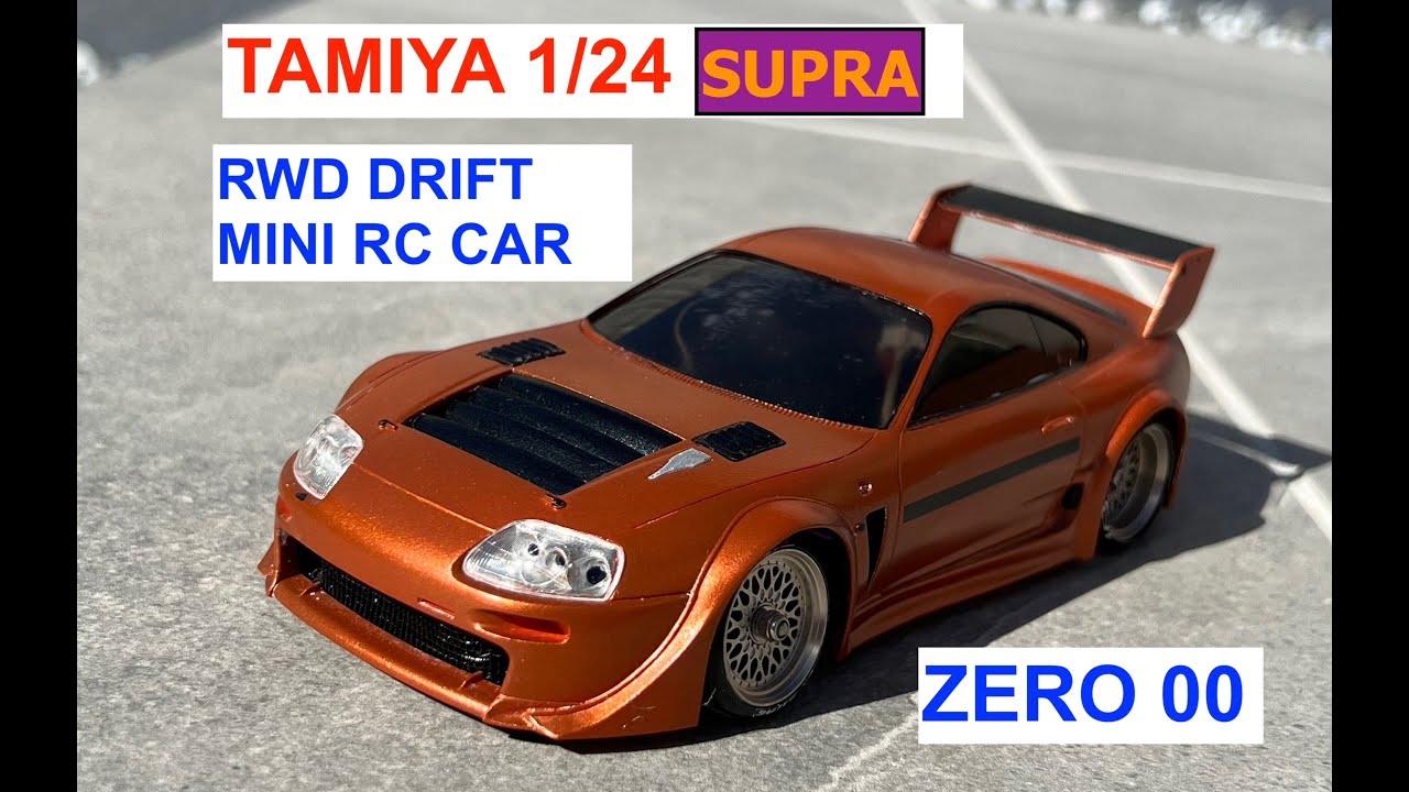 Garage RC presents .....ZERO PART 2 RWD DRIFT MINI RC  CAR UPDATES AND MODS TOYOTA SUPRA 1/24 TAMIYA