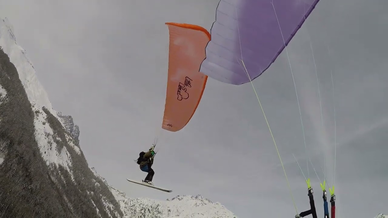 ❄ Vol parapente - ( le 13 février 2026 ) ❄ .. Avec ma 16 m2 fabriquée dans le salon📏✂ .