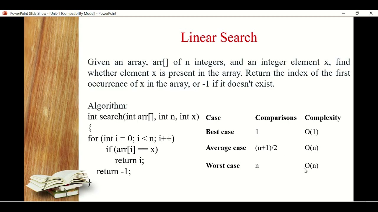 Time complexity(Linear search and Binary Search)