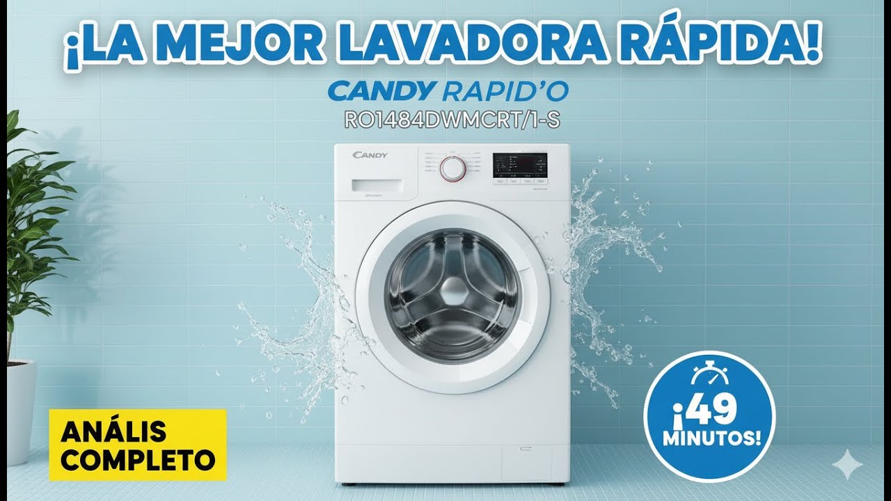 ¡La Lavadora del Futuro! Reseña Completa de la Candy RapidO RO1484DWMCRT/1-S