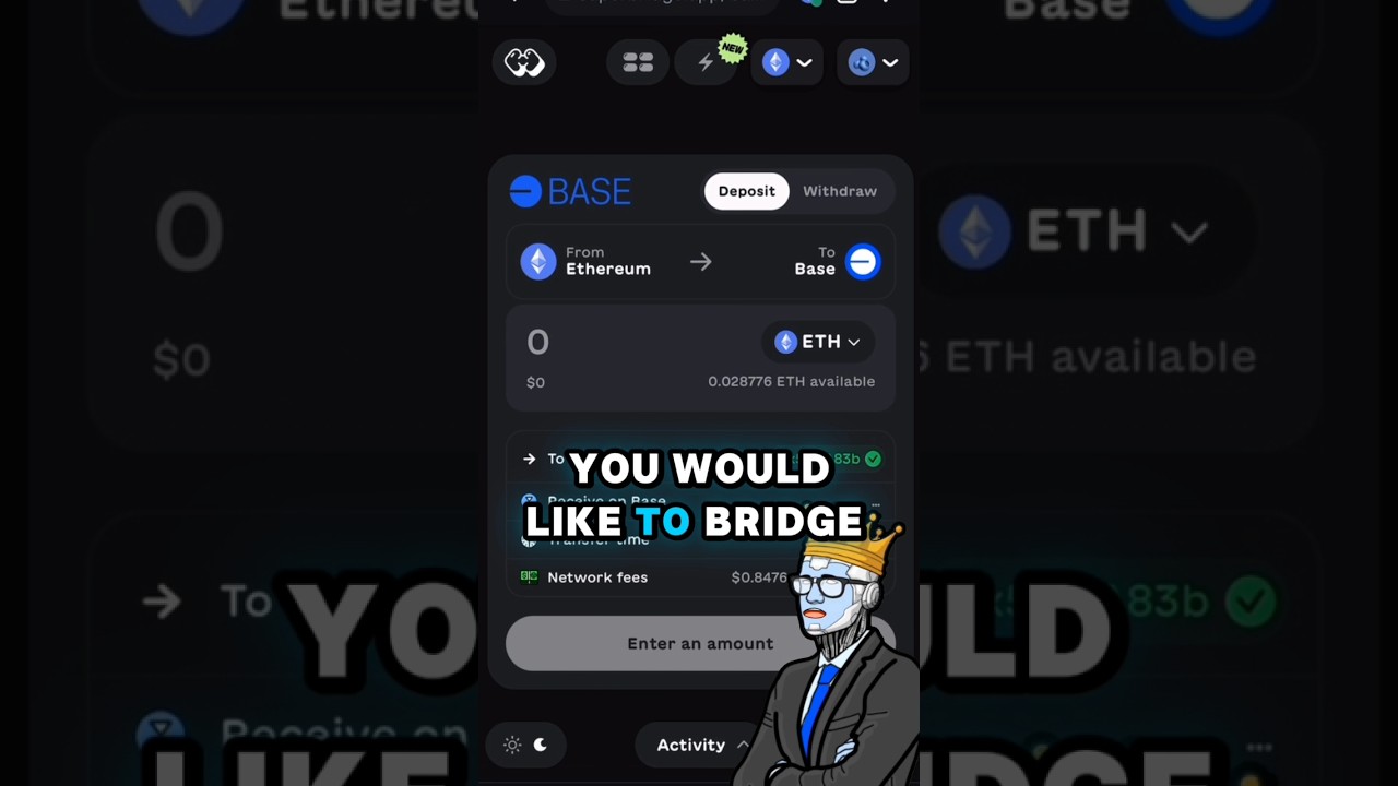 🚀 How to Bridge ETH to Base Layer 2 in 1 Minute! 🔥
