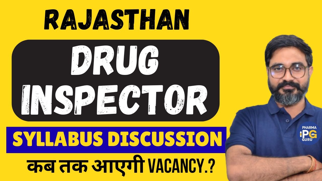 Drug inspector Rajasthan || DCO || syllabus Discussion #druginspector #dco #di #druginspectorexam