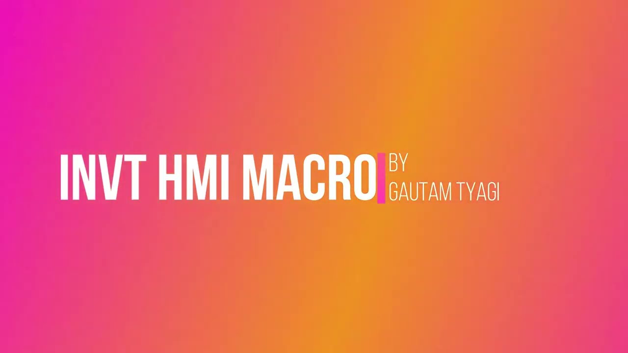 Macro In INVT HMI