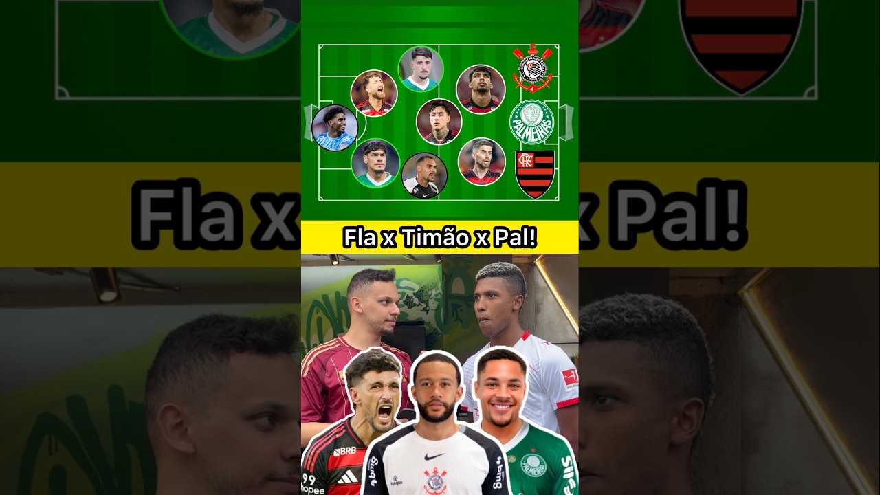 Flamengo x Palmeiras x Corinthians! #futebol #brasileir&atilde;o #palmeiras #flamengo #corinthians