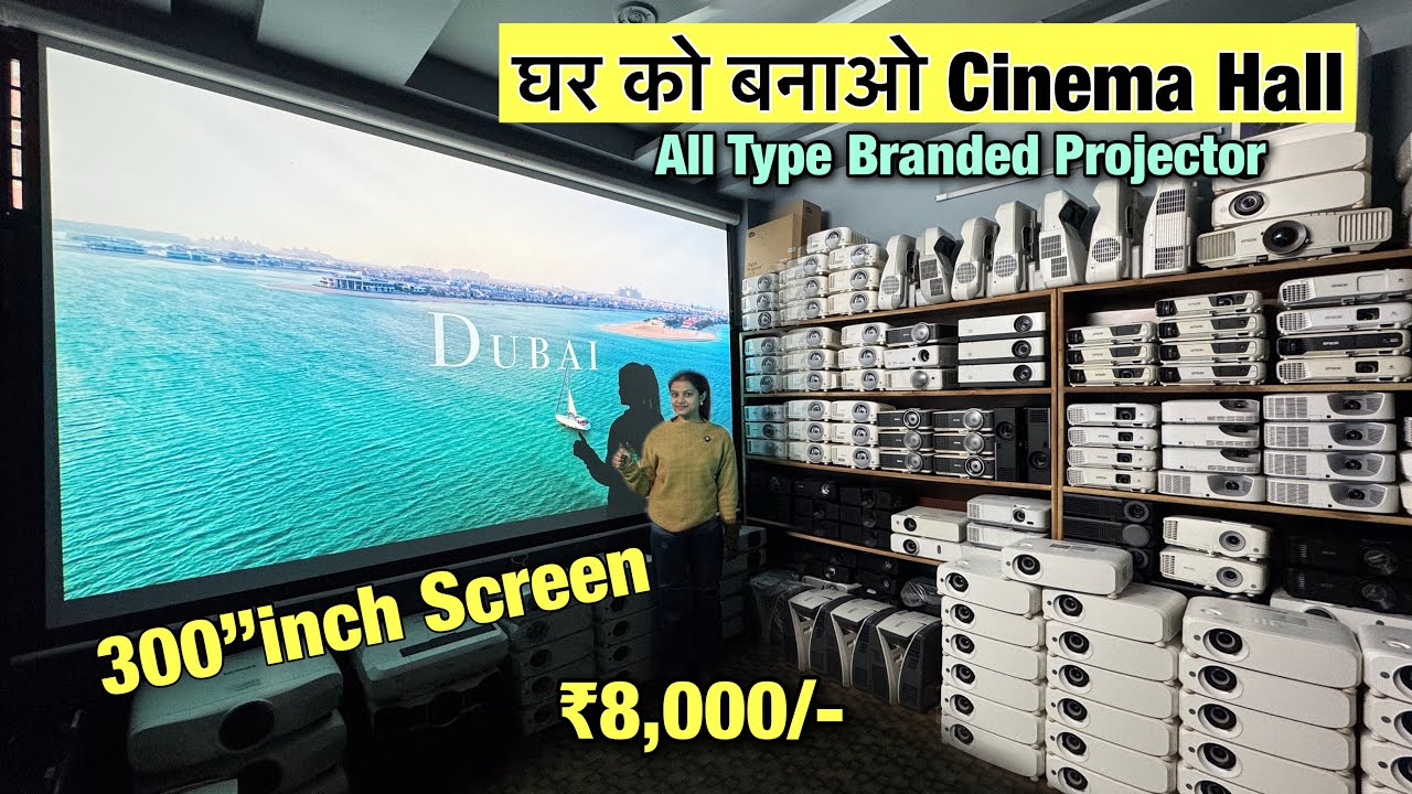 इससे सस्ता प्रोजेक्टर कही नहीं मिलेगा 3D Projector 300 inch screen ₹2500 Cheapest Projector in Delhi