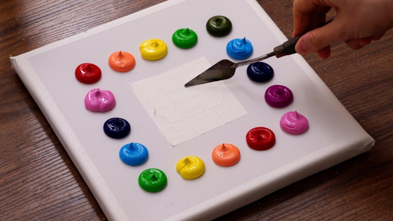 Easy Flower Field Acrylic Painting Step By Step (1488)｜Painting For Beginners｜Oddly Satisfying