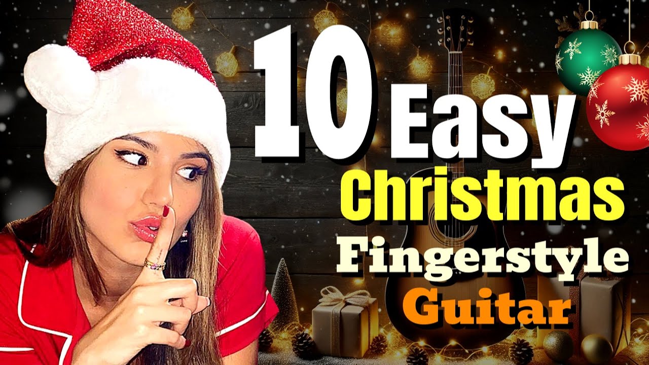 🎄TOP 10🎄Easy Christmas Songs Fingerstyle Guitar TutorialㅣBest Carols Acoustic CoverㅣSimple TAB
