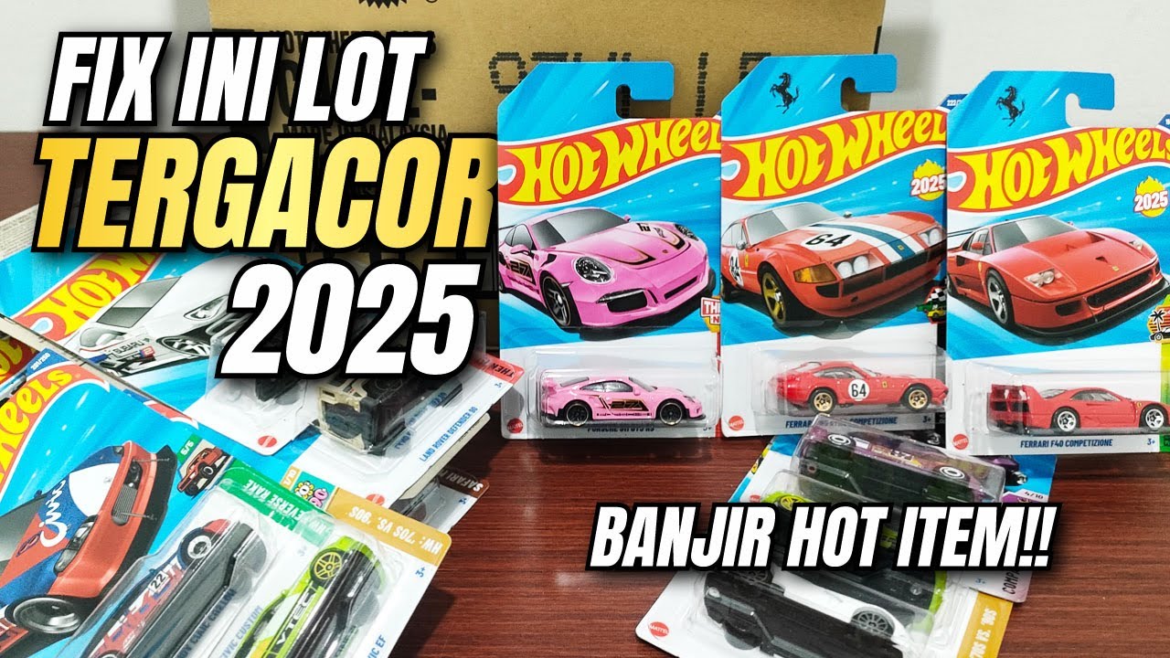 UNBOXING HOT WHEELS LOT L 2025‼️ DAPET 4 FERRARI LANGKA + BANYAK HOT ITEM 🔥🔥