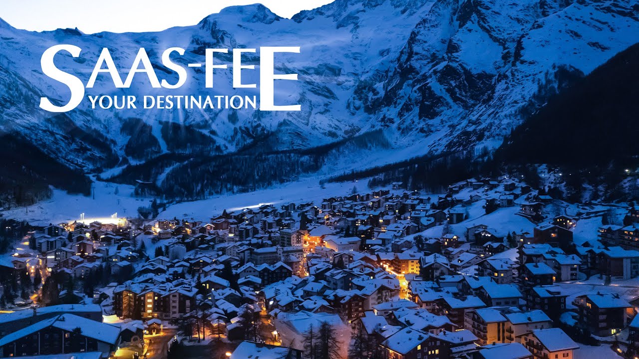 SAAS-FEE зимой: швейцарская ледниковая деревня, горнолыжный курорт, Швейцария 4K [Путеводитель]