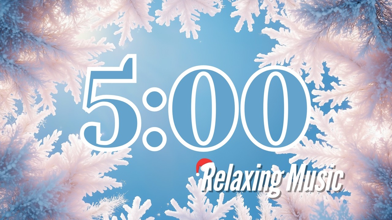 5 MINUTE WINTER ❄️ COUNTDOWN TIMER | RELAXING MUSIC 🎷 | STUDYING / CLASSROOM TIMER / CLEANING