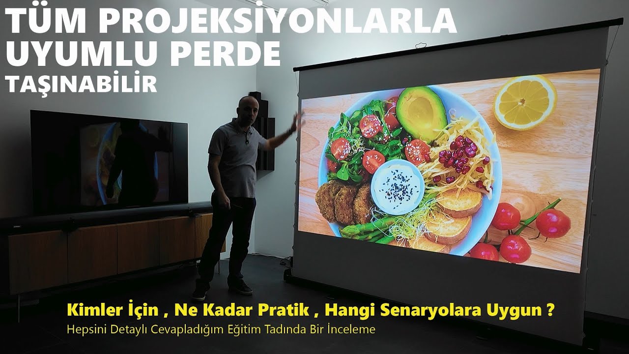 Tüm Projeksiyonlarla Uyumlu Taşınabilir Perde Çözümü İnceleme + Rehber