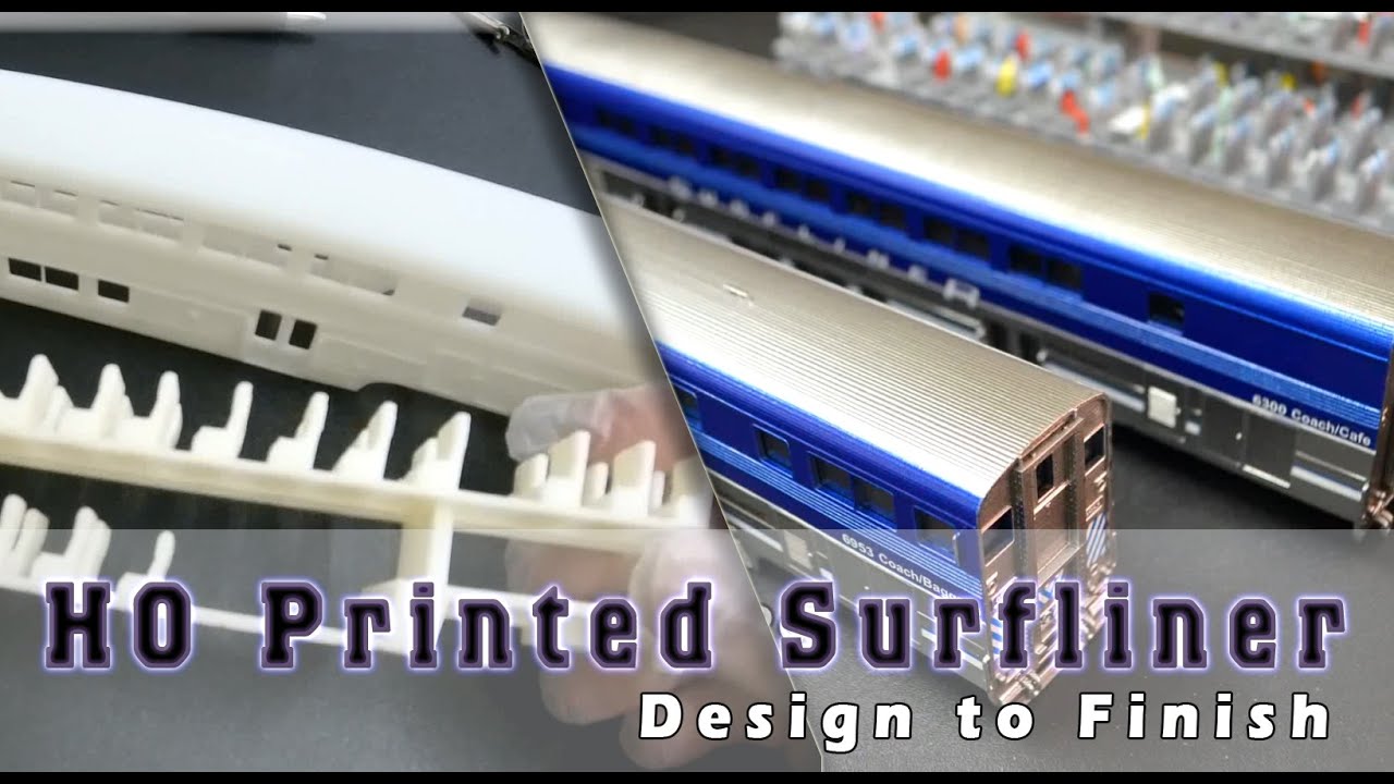Модель Surfliner в масштабе HO — 3D-печать и отделка.