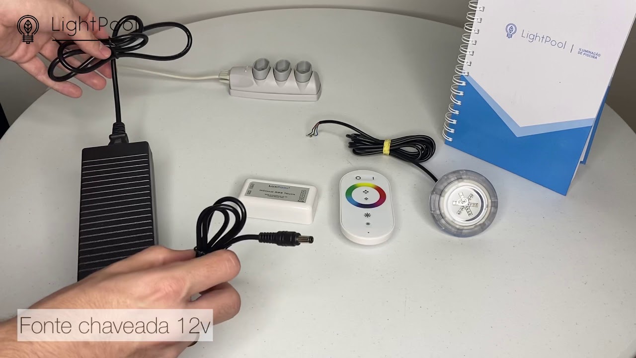 Ligação elétrica dos leds iluminação piscina