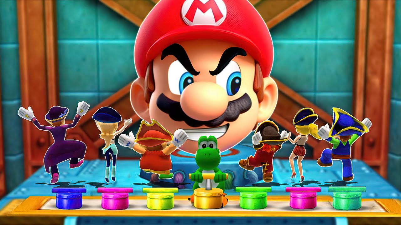 3DS Mario Party The Top 100 All Characters Play Cage-in Cookin + Bowser's Big Blast (Pirate Outfit)