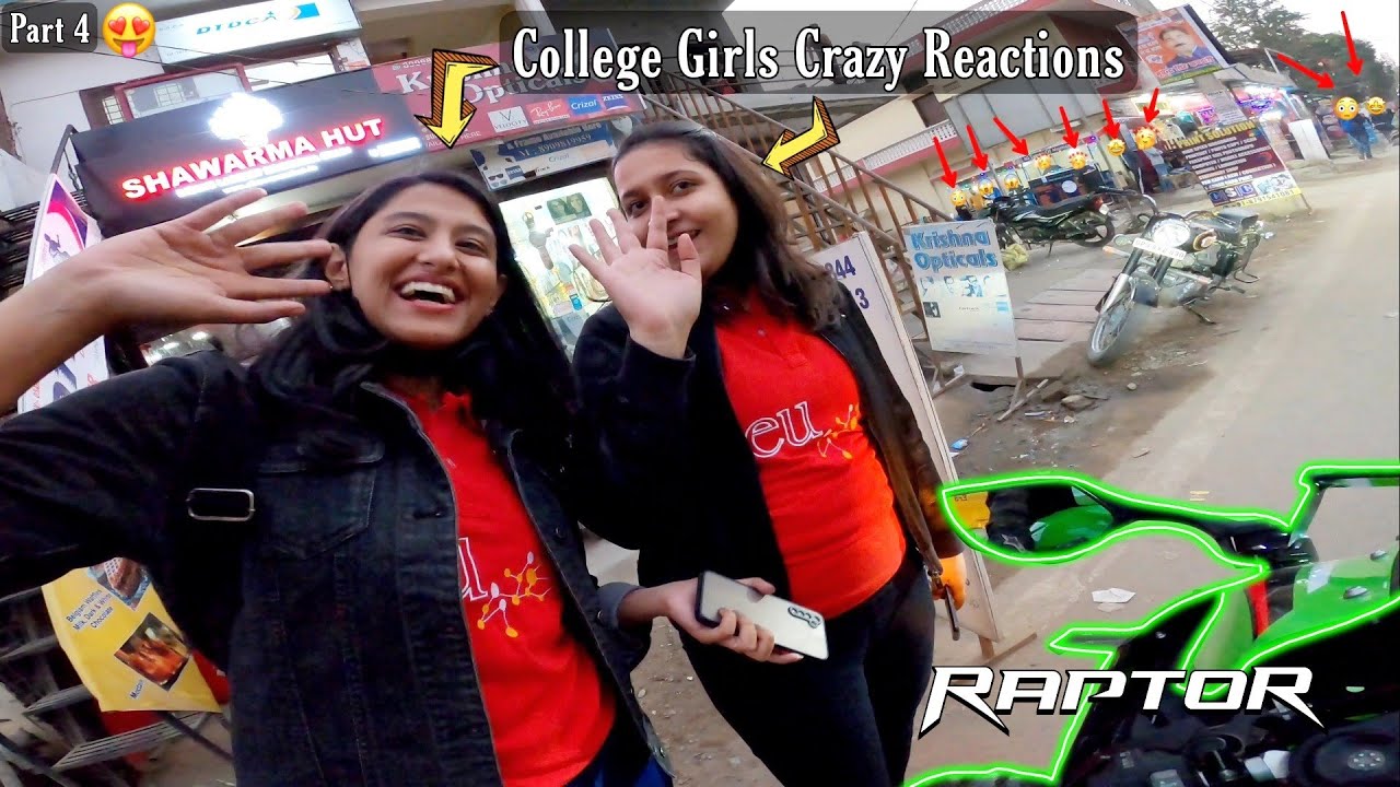 Cute Girls College Reactions & Girls And Boys Crazy College Reaction & Girls vs Superbikes In India
