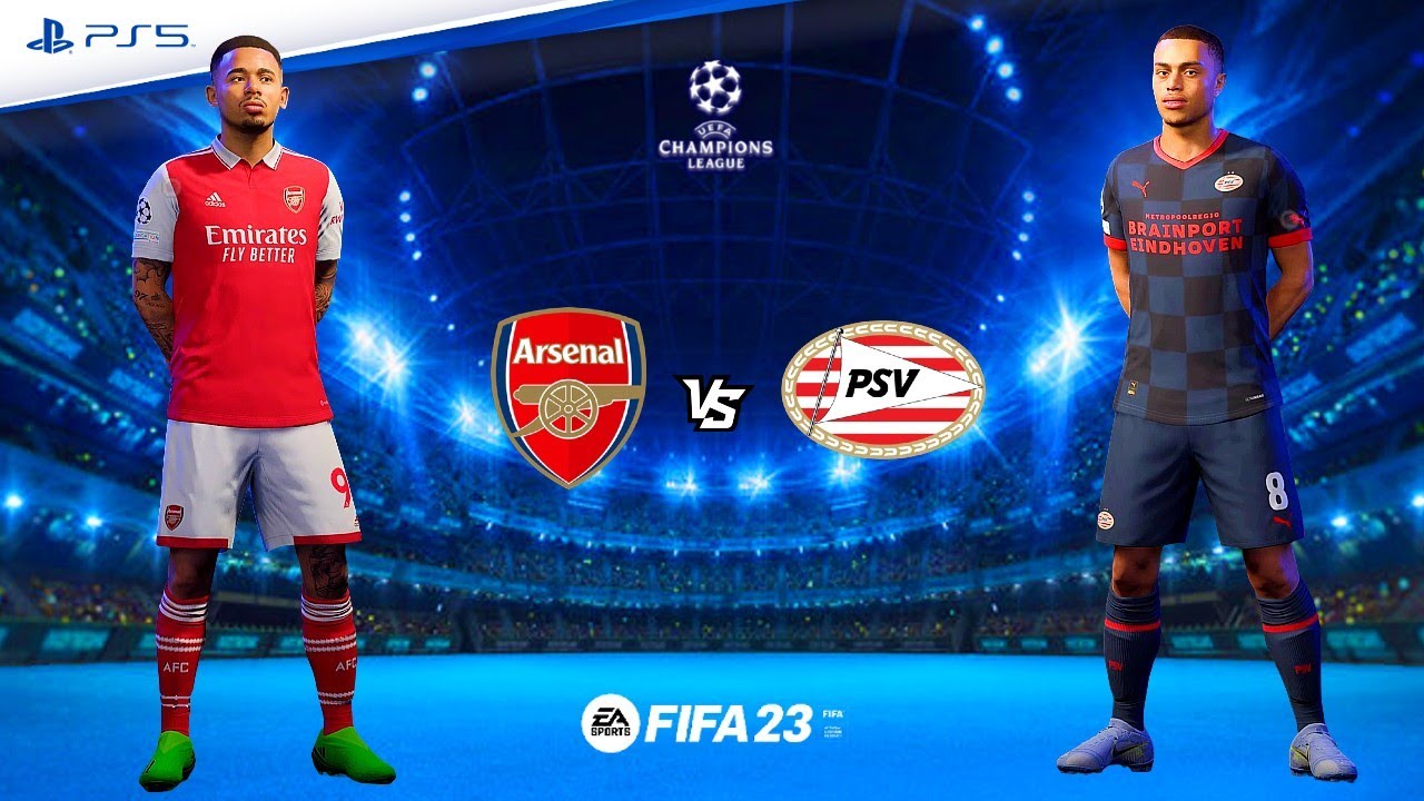Arsenal vs PSV Champions League 2023/24 Group B FIFA 23