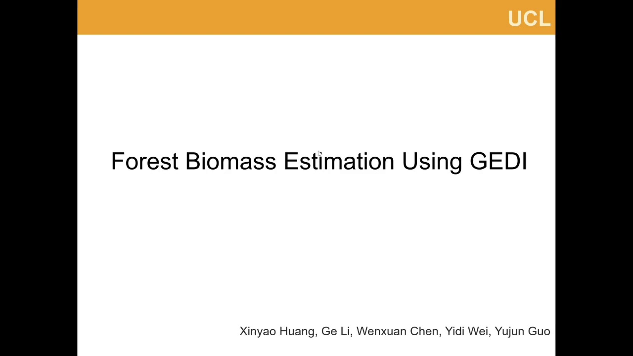 Forest Biomass Estimation Using GEDI