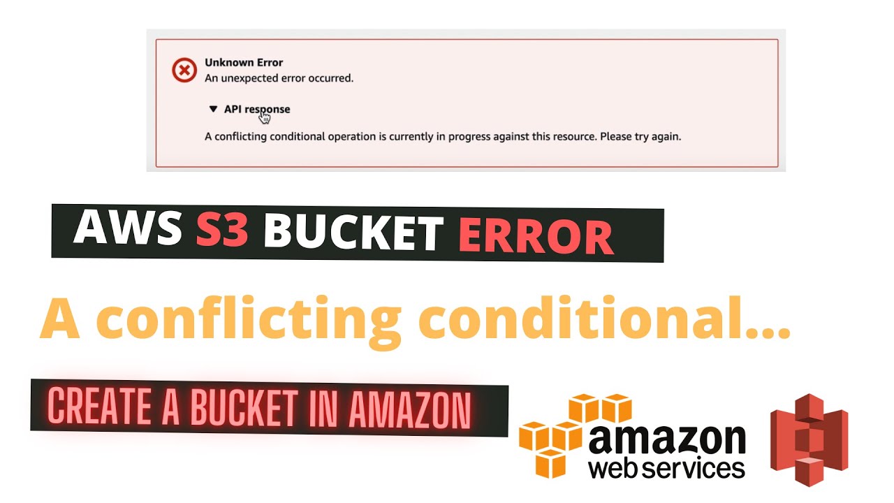AWS S3 Error A conflicting conditional operation is currently in progress against this resource.