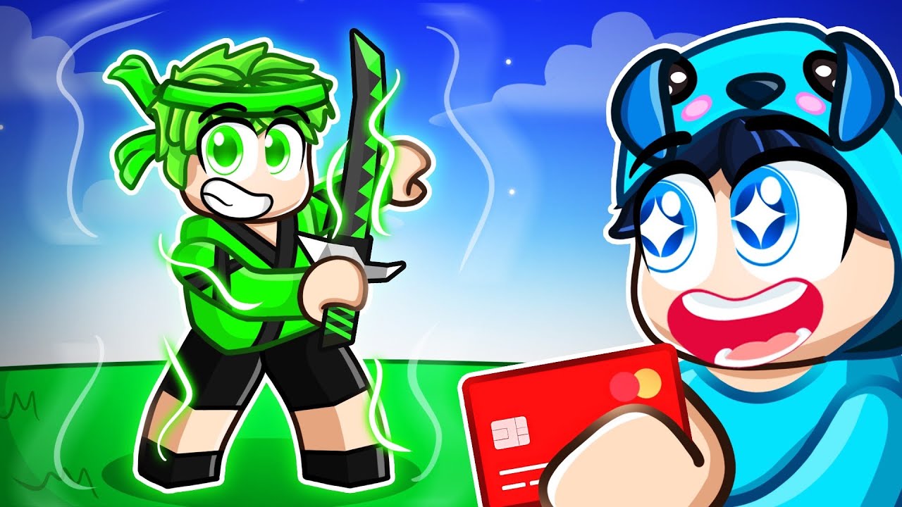 Потрать 100 000 долларов, чтобы стать СИЛЬНЕЙШИМ НИНДЗЯ в Roblox вместе с Crazy Fan Girl!