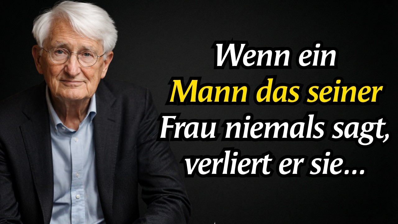 Die Worte, die jeder Ehemann sagen muss, um seine Frau zu halten | Jürgen Habermas Lebensweisheiten