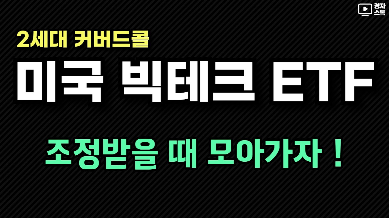 미국 빅테크에 투자하는 커버드콜 ETF ㅣ 조정받을 때 천천히 모아가면 좋습니다