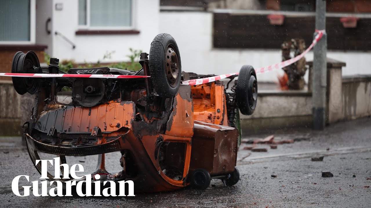 Cleanup footage shows aftermath of Belfast anti-immigration violence