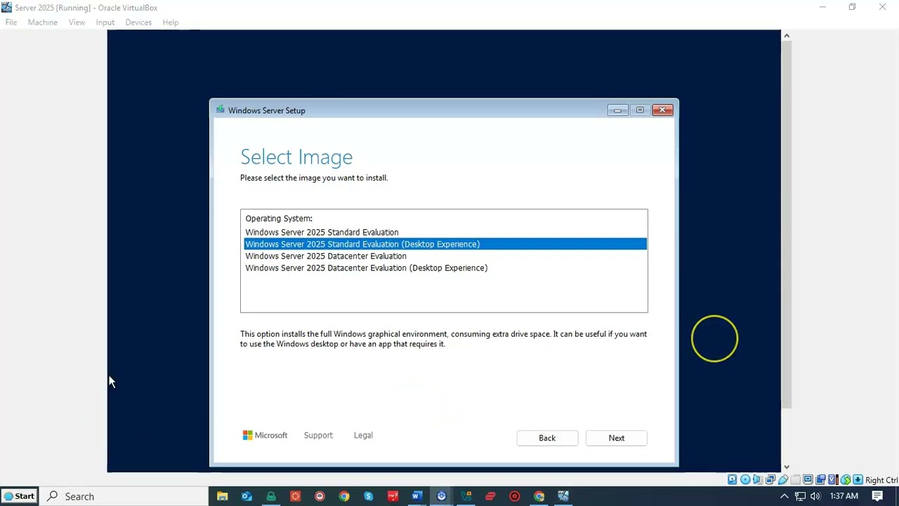 Preview Server 2025 as a Virtual Machine Using VirtualBox