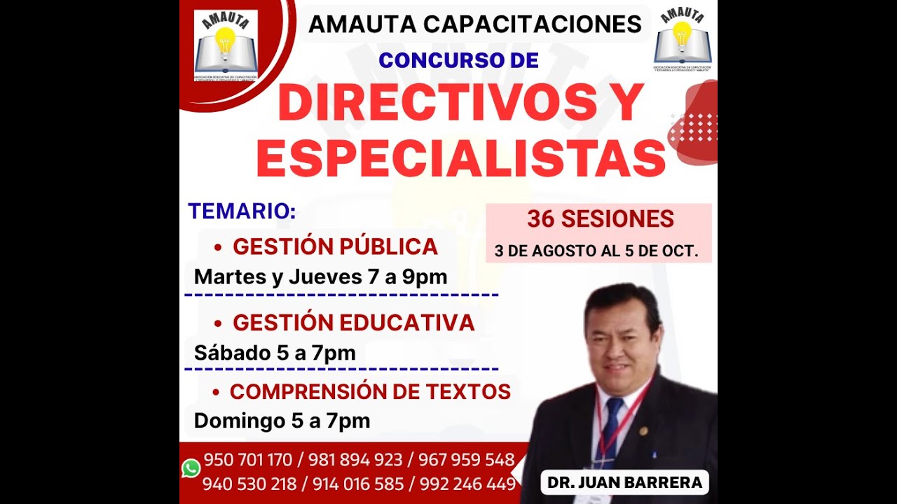 DIRECTIVOS Y ESPECIALISTAS /Dr. Juan Barrera