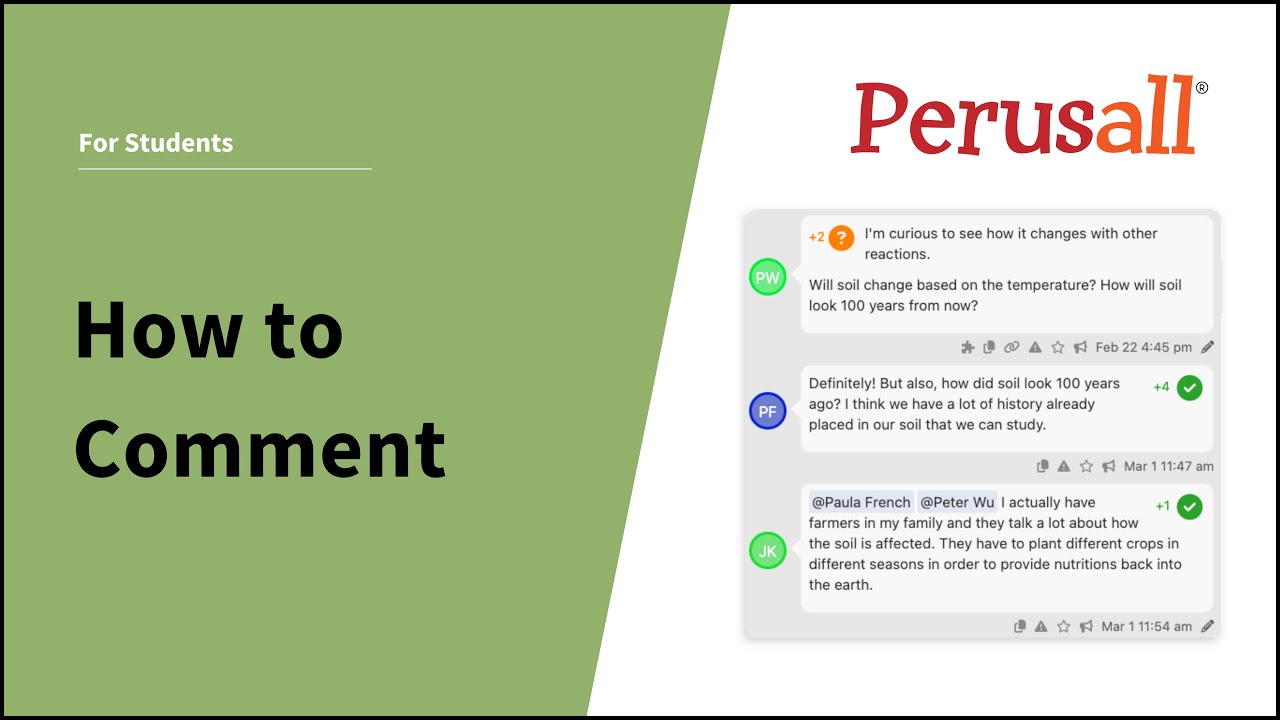 How to Comment in Perusall | Students