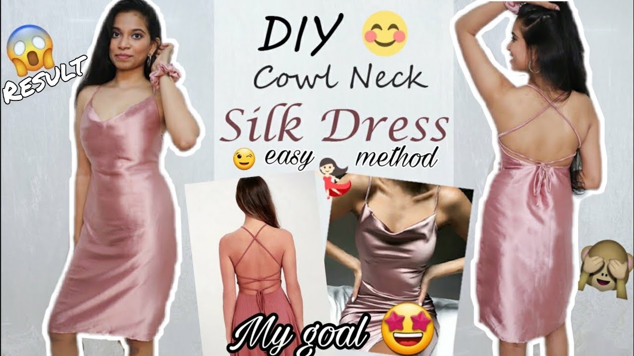 DIY Cowl neck silk/satin slip dress| Easy method|How to |DREAM Episode 26|Dream Patel!